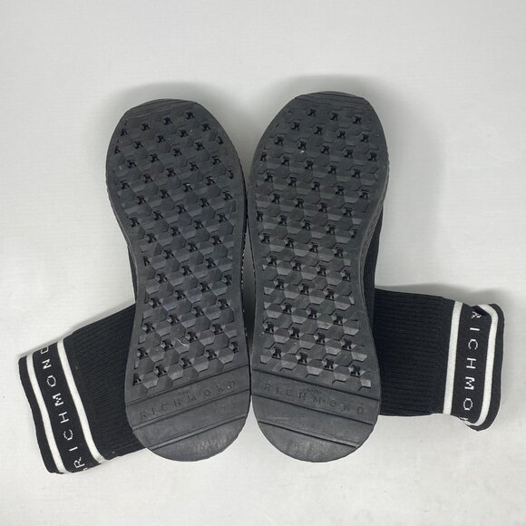 John Richmond Women's Sock Fit Hi Top Black Sneaker EU38 - Picture 6 of 6